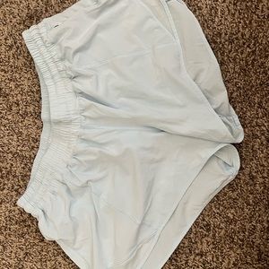 Light Blue Lululemon Hotty Hot Shorts